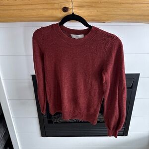 LOFT Burgundy Knit Top